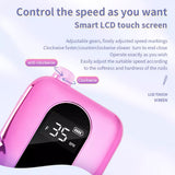 Nail Drill Machine 35000RPM Wireless Electric Nail Polish Remover Mini Nail File Drill Machine with LED Display Home & Salon Use