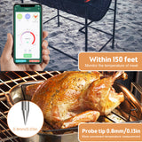 Advanced Smart Food Cooking Thermometer - 98FT Wireless Range with 2 Probes for BBQ, Oven, and Grill