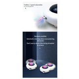 Cute Smart Teaser UFO Turntable Catching Training Toys USB Charging Interactive AUTO Pet Toy
