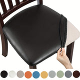 PU leather chair waterproof - removable cushion cover for decorative dining chairs