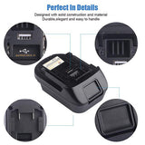 DM18M Adapter for /Milwaukee 18/20V Covert to 18V Li-ion Battery with USB Charging Interface
