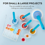 Silicone Measuring Cups Tool Kit With Stir Sticks Finger Cots For DIY Epoxy Resin Mixing Jewelry Making