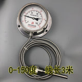 Thermometer Gauge 0-650CC 4 Inch Capillary Dial Type Gas Filled Barbecue Grill Pressure