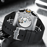 GUANQIN Luxury Mechanical Sports Watch Men's Automatic Winding Watch Tourbillon Chronograph Calendar Week Month Display 2022 New