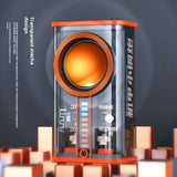 NEW K07 Transparent Bluetooth 5.0 Wireless Small Steel Cannon RGB Lighting Rhythm TWS Subwoofer Mini Creative Speaker