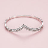 Women's Fashion Silver V-Shaped Crown Bracelet