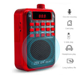 Portable FM Radio Mini Receiver Music Player Support Automatic Channel Search TF Card U Disk Play with LED Display