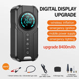 Car Emergency Jump Starter 5.0L Gas/3.0L s Auto 8400Mah Battery Peak Current 1000A with Air Compressor for SUV