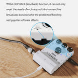 Portable Sound Card Audio Mixer Stream Phone Live Guitar Bass Monitor Microphone Pedal Guitar Parts and Accessories
