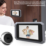 3.97-inch Apartment Peephole Viewer - 2MP LCD Digital, 120 Degree, Color Infrared Camera, 1080P Door Monitor