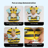 Mambobaby Non-Inflatable Waterproof Swimming Ring - Kids Swim Trainer for 3-72 Months Baby Girls