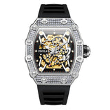 ONOLA 2022 New Fashion Diamond Design Fully Automatic Mechanical Watch Men's Tape Waterproof Sports Watches Relogio Masculino