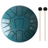 6 Inch 11 Notes Steel Tongue with Bag Music Book Drum Mallets Percussion Instruments for Yoga Meditation Unique Gift