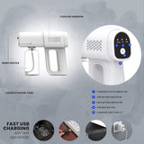 380ml electric nano disinfection gun - blue light atomization steam wireless atomization disinfection of chives