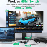 HDMI-Compatible Splitter 4K Switch Bi-Direction 1x2/2x1 HD 2 in 1 Out for PS4/5 TV Box Switcher Adapter