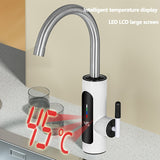 1pc Electric Heating Faucet, Electric Faucet Instant Heating Electric Heating Water Heater Hot Water Faucet Kitchen Precious Water Hot And Cold Dual Use (220V- Euro Plug) Fall Winter Essential Novelty Tools