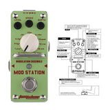 Aroma Electric Guitar Effects Pedals Guitar Parts Analog Flanger Vibatio Mod Station Modulation Electric Guitar Effect Pedal