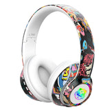 Bluetooth 5.1 Wireless Game Headphone For Cell Phone with mic RGB Light Gaming headset For Kids PC PS4 Gamer Support TF Card
