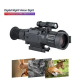 Night Vision Digital Rifle Scope WiFi and E-Compass, 3.7～11X HD Hunting Riflescope Monocular, Ip65 with Rail Mount