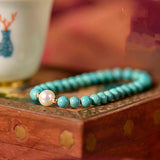 Pearl Men's And Women's Atmospheric Single Circle Crystal Bracelet