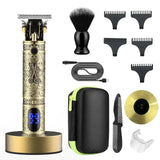 New Resuxi LM-911 Salon Home Boy Oil Head Carving Clipper Retro Charging Pusher with Base Hair Trimmer for Men