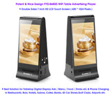 Innovative FYD-868SD Double 7 Inch Touch Screen Restaurant  Display Digital Menu Table Top Advertising Player Phone Charging