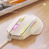 M2 Esports RGB Colorful Breathing Light Wired Gaming Mouse 9 Button 12800 DPI USB Rechargeable Mute Backlight Mice