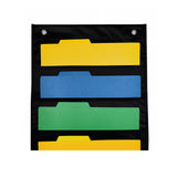 Hanging Wall File Large 5 Pockets Storage Pocket Chart with 2 Hangers Folder Holder Document Organizer for Home