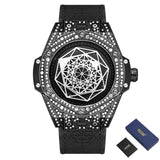 PINTIME New Hip Hop Watch For Men Fashion Big Dial Unique Watches Luxury Diamond Ice Out Watreproof Relogio Masculino 2023