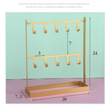 Display Stand Metal Storage Rack Earring Holder Ornament Jewelry Shelf