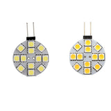 Top-12PCS Puck Lights Bulbs Side Pin Base Round G4 5050 12SMD LED RV Camper Home Reading Light
