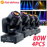 Dj Disco Stage KTV Bar Light Pattern Spotlight 1/2/4PCS Moving Head Beam Led Spotlights Party lights DJ disco 80W Rotating Lamp