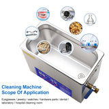 2L/6L Ultrasonic Cleaner with Double-Frequency Digital Display - Portable Washing Machine for Jewelry, Watches and Home Appliances. 40KHz Ultrasound.