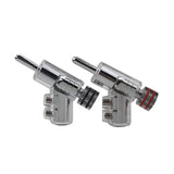 Self-Locking Banana Plug Hi-End Copper Speaker Terminal Connector Y-Shaped Adapter Rhodium Plated 1Pair