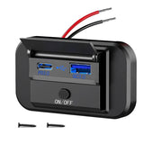 Dual Quick Charge QC3.0 And PD3.0 RV 12V Charger Car Port 12 Volt USB Outlet Socket Accessories
