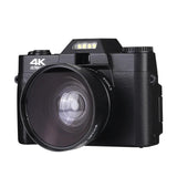 AEVYVKV Professional WiFi Camera 4K Camcorder 3.0 180° Flip Screen Selfile Digital Webcam Suitable for Beginners Travel