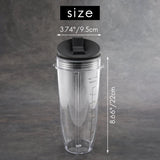 32-Ounce Cup with Sealed Lid Ninja Replacement Parts Accessories for Auto-IQ 1000W and Dual Blender