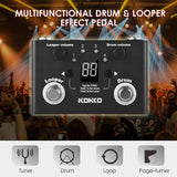 KOKKO Looper Tuner - Portable BT Page-Turner, Phrase Loop Recording, Drum Effect Pedal, Digital