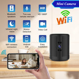 Mini Home Security Surveillance Camera, 4K HD, WiFi, Bluetooth Speaker, Two-Way Remote Intercom, Night Vision Cam, Battery