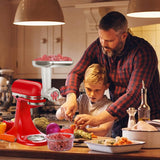 Food Grinder Attachments For Kitchenaid Stand Mixers With 2 Sausage Stuffer Tubes & 4 Grinding Plates To Work As Meat