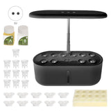 Smart Garden Hydroponics Growing System - 24W Full Spectrum 104 LED Desk with Water Pump Grow Light for Potted Plants