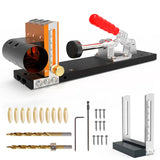 9.5mm Pocket Jig Kit Woodworking Oblique Locator Bits 15 Degree Angle Drill Guide Set Hole Puncher DIY Tools
