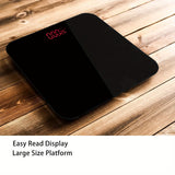 1pc Waterproof Digital Bathroom Scale For Body Weight, Weighing Professional Clear LED And Step-on, USB Charging, 396lb 180kg