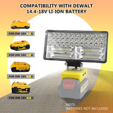 35W LED Work Light Outdoor Portable Emergency Rechargeable Flashlight for 14.4V-18V Li-ion Battery