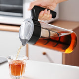1pc/1300ml, Percolator Coffee Pot, Cold Boiled Iced Coffee Espresso Extraction Cup With Filter Screen, High-capacity Cold And Hot Dual Purpose Coffee Pot