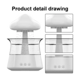 Cloud Humidifier, Essential Oil with 7 Colours LED Lights, Nano Mist Diffuser and Humidifier for Home Office