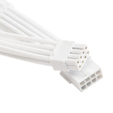 FormulaMod All White PSU Extension Kit , Color Cable Solid Combo 300mm ATX24Pin PCI-E8Pin CPU8Pin With Combs