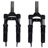 14 Inch Folding Bike Travel Suspension 390x82mm Quick Release Oil Spring Fork Disc Brake Bicycle Parts Black Accessory
