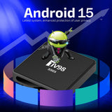 TV98 TV Amlogic S905 Quad Core 4G Wifi HD 4K Android 15 3D Smart tv Media Player Set Top Box