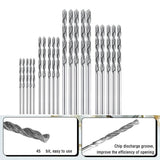 Diamond Drill Bit Set 20 Pieces 4 Sizes 1mm 1.5mm 2mm 2.5mm Twist Tip Jewelry Beach Sea Glass Shells Gemstones Lapidary